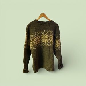 Abercrombie & Fitch Brown Sweater with Cream Design
